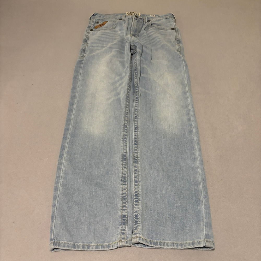 Ariat M7 Rocker Mens Slim Fit Straight Leg 31x30 Light Wash Denim Jeans Casual